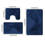 Badrumsmattor i memory foam – set om 3