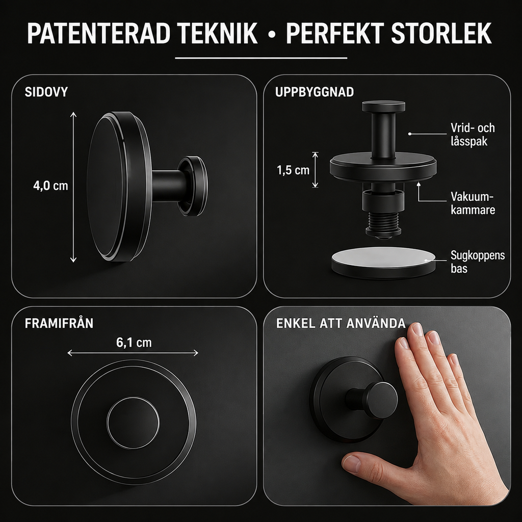 Fyndium Twist & Lock suction hooks 4-pack – image 5