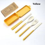 Bestickset för picknick – 4 delar med fodral