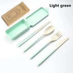 Bestickset för picknick – 4 delar med fodral