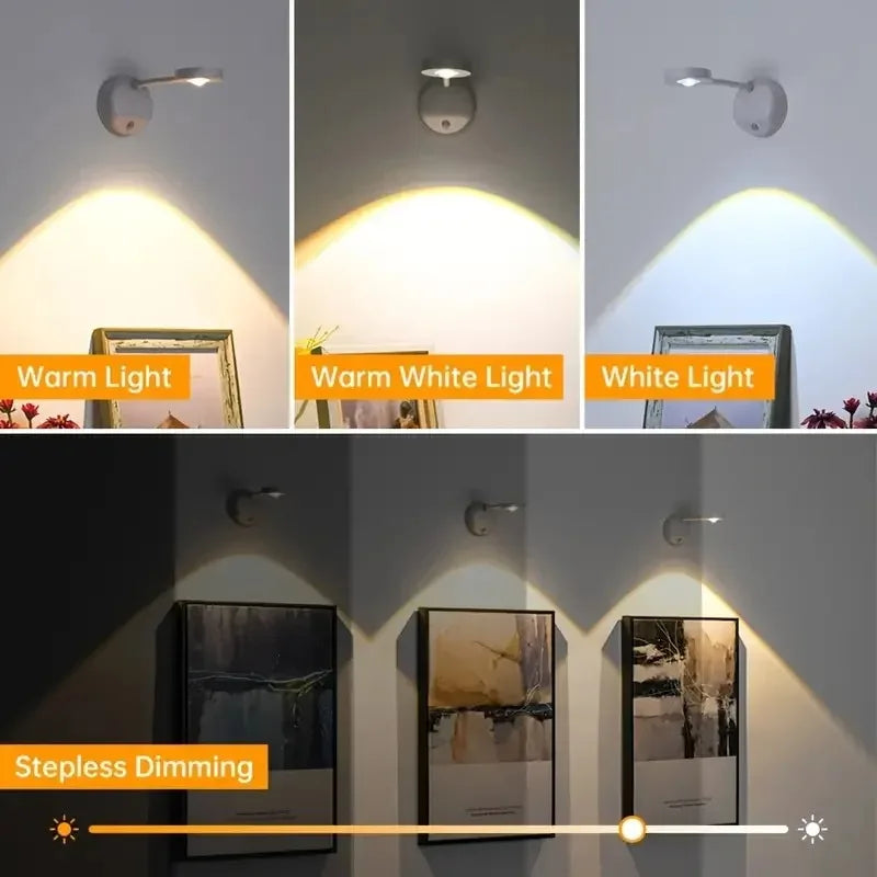 Uppladdningsbar spotlight med rörelsesensor