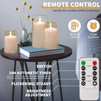 LED-blockljus med flimrande låga – 3-pack