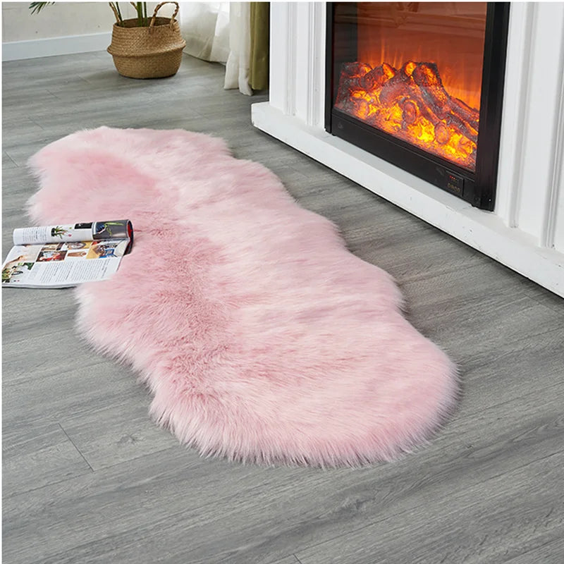 Fluffig matta i fuskpäls