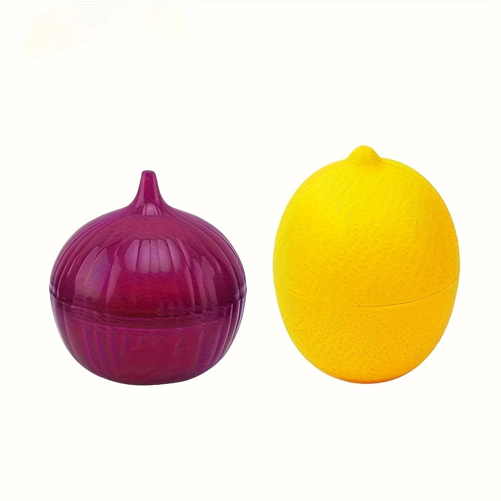 Förvaringsburk för halv citron och lök