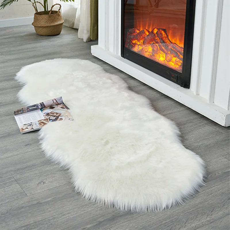 Fluffig matta i fuskpäls