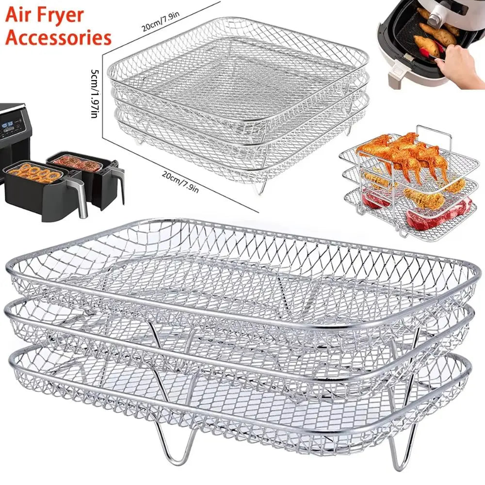 Galler för airfryer i rostfritt stål