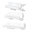 Självhäftande akrylhyllor för badrum – 2-pack