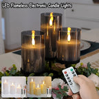 LED-blockljus med flimrande låga – 3-pack