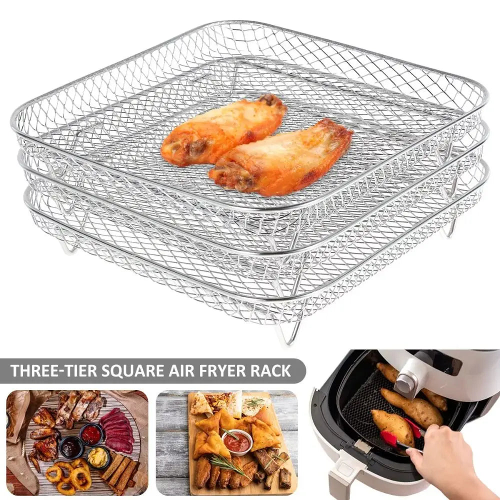 Galler för airfryer i rostfritt stål