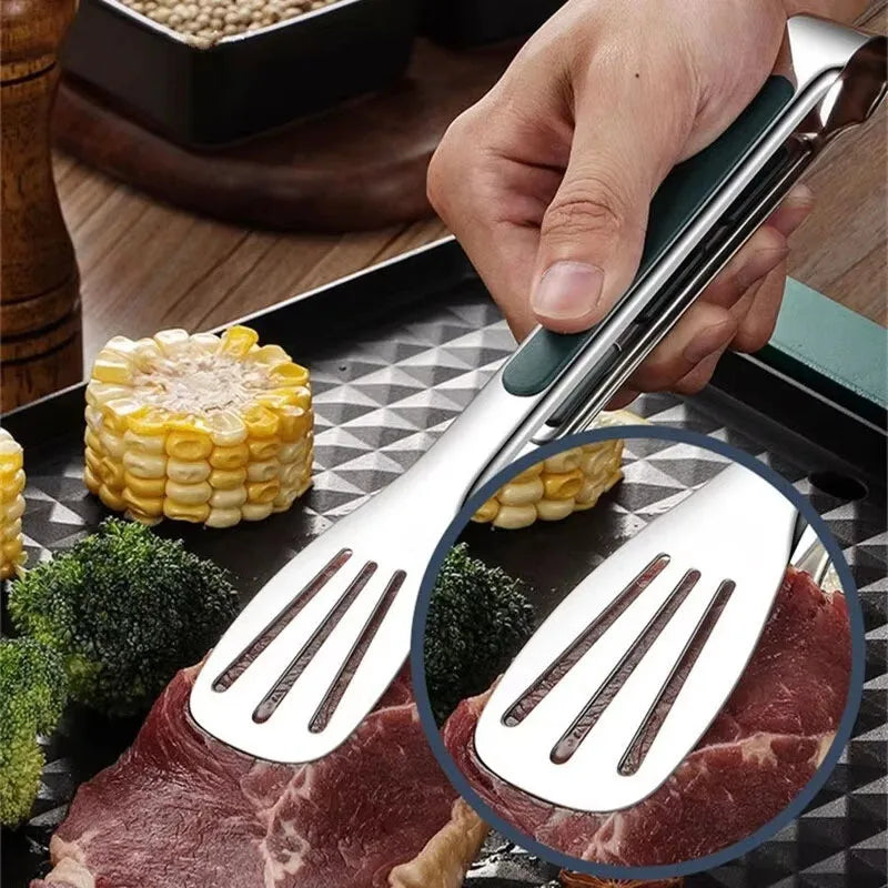 Grilltång i rostfritt stål med halkfritt grepp