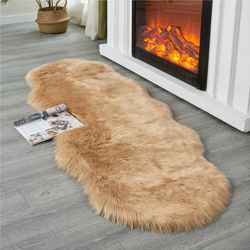 Fluffig matta i fuskpäls