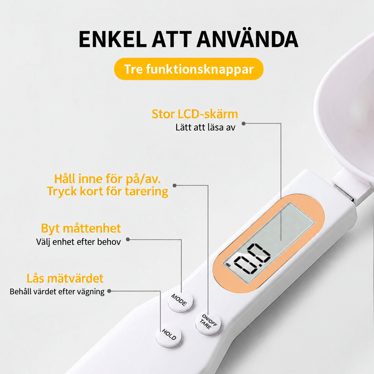 Digital måttsked – våg 0,1–500 g