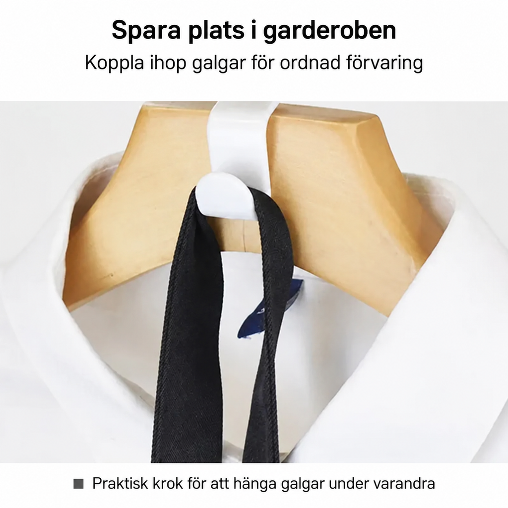 Galgkrokar som sparar plats