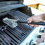 Grillborste 3-i-1 i rostfritt stål