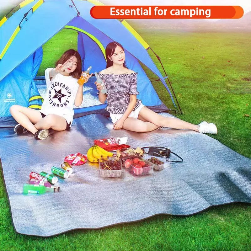 Picknick- och liggunderlag med aluminiumfolie – 200 × 200 cm