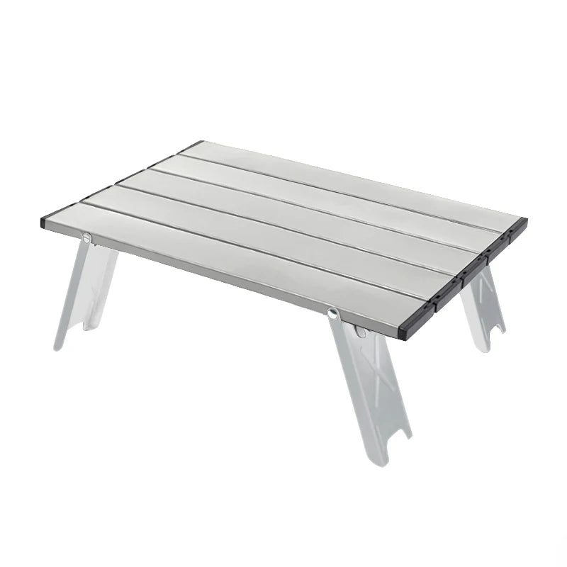Hopfällbart campingbord i aluminium