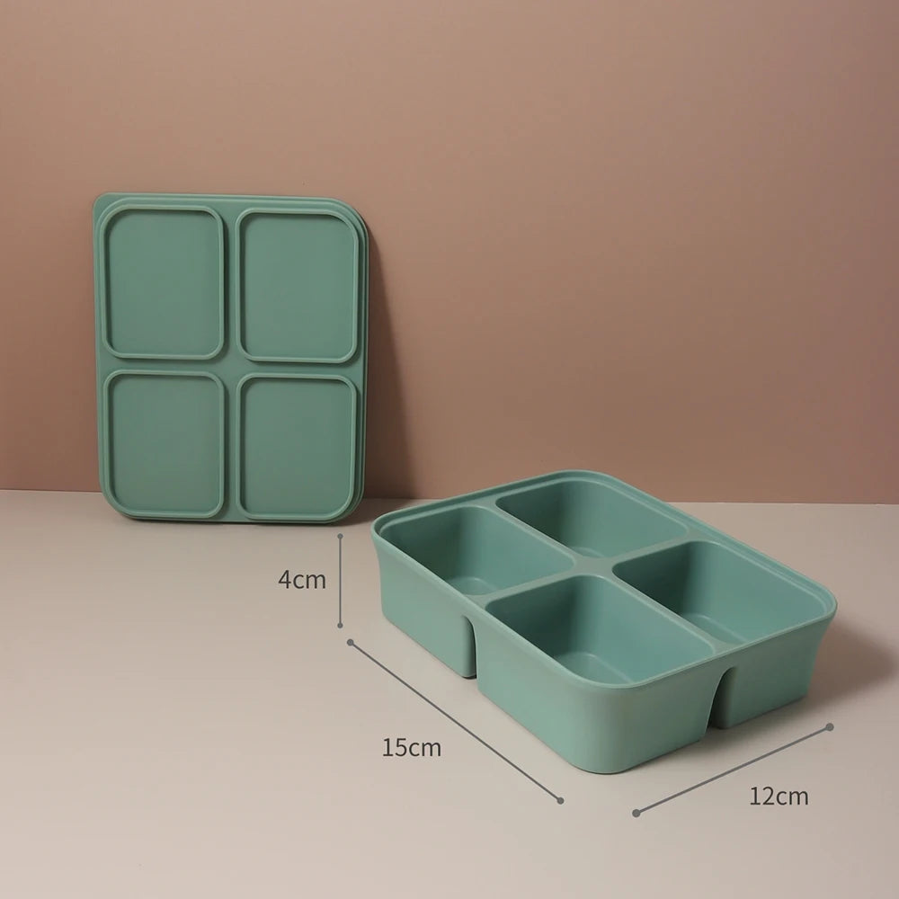 Isbitsform i silikon med lock