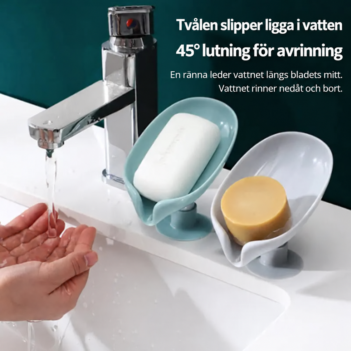 Självdränerande tvålkopp