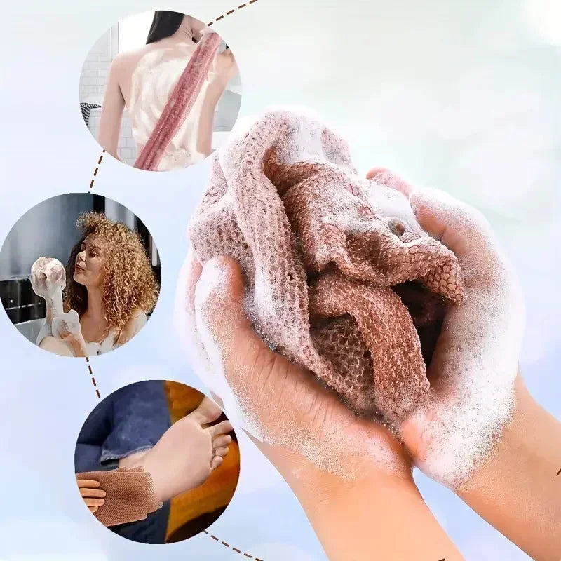 Dubbelsidig tvättsvamp i nät – exfolierande