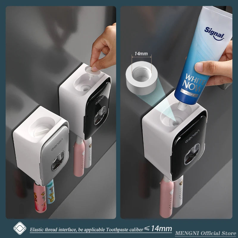 Tandkrämsdispenser med tandborsthållare