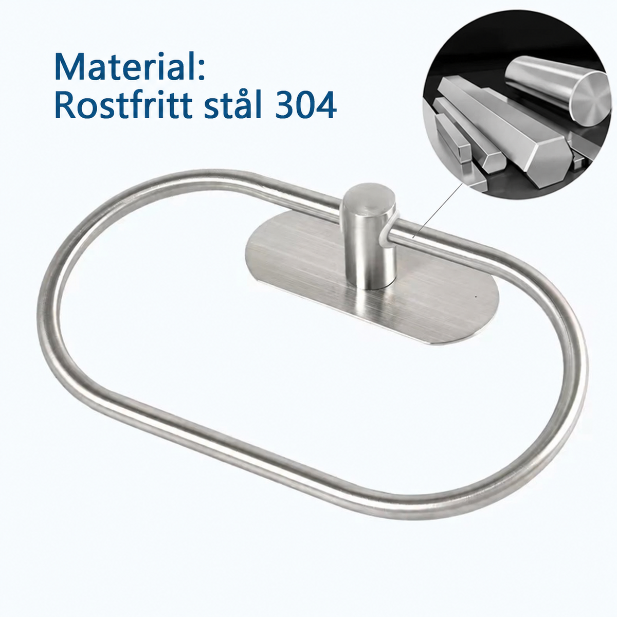 Självhäftande handdukshängare i rostfritt stål