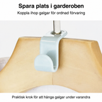 Galgkrokar som sparar plats
