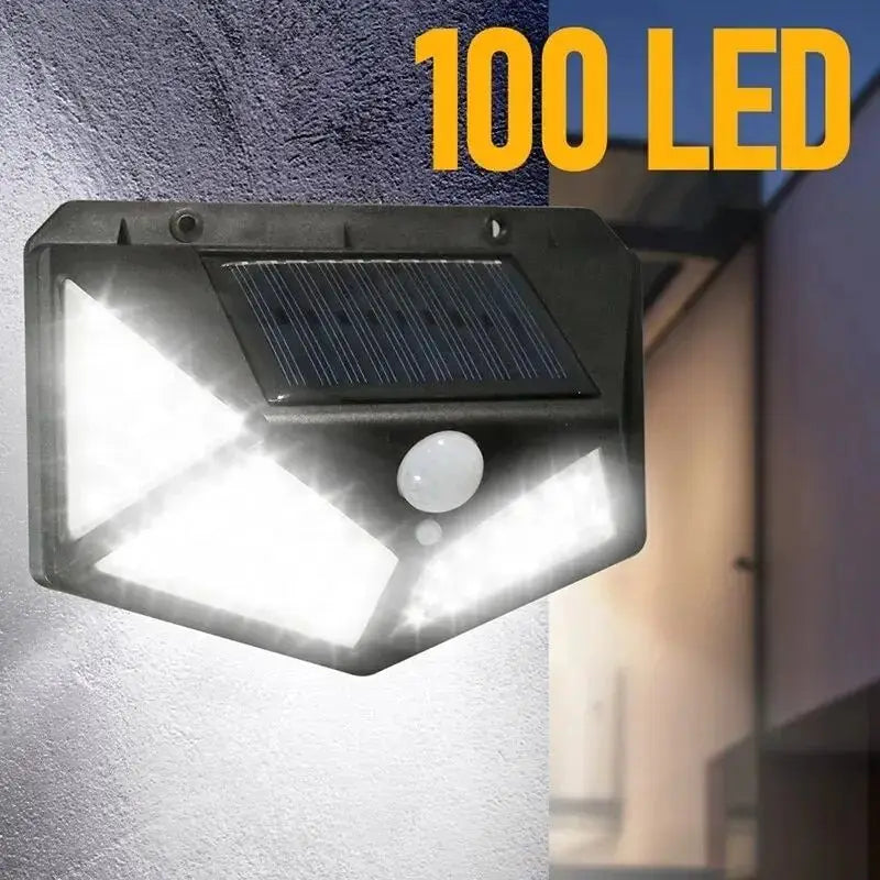Solcellslampa med rörelsesensor – 100 LED