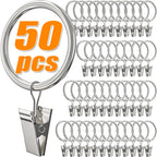 Gardinringar med clips i metall – 25 eller 32 mm