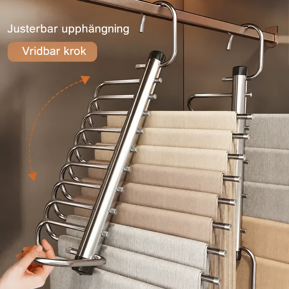Platsbesparande galgar – 10-pack