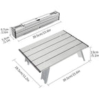 Hopfällbart campingbord i aluminium