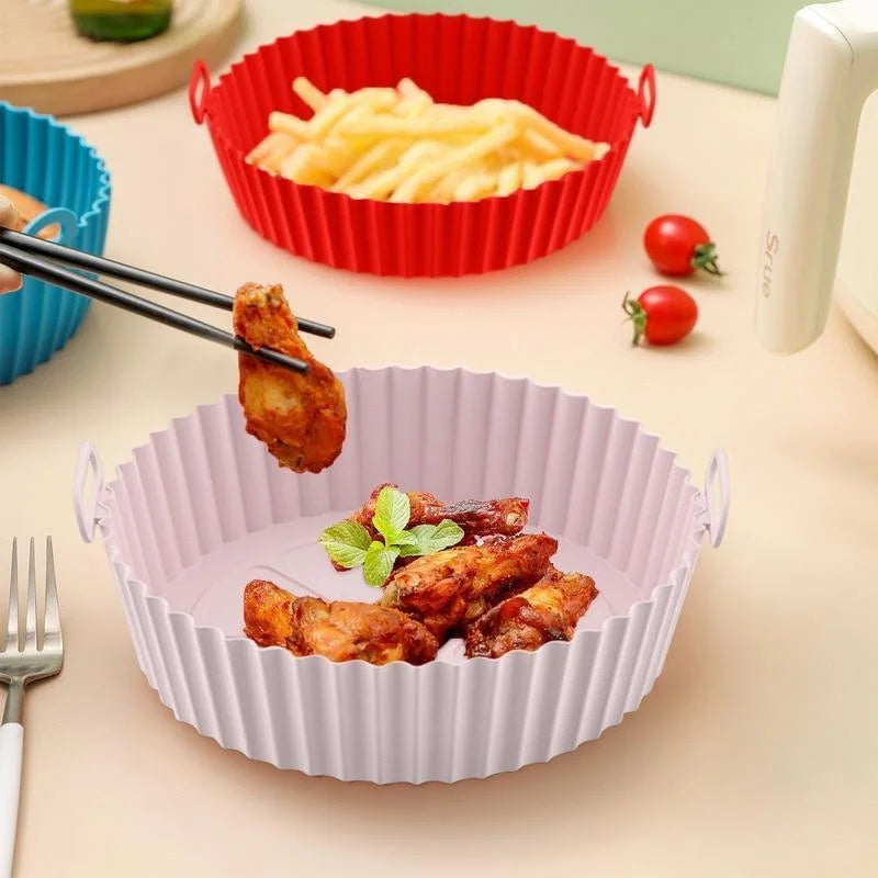 Silikonform för airfryer – återanvändbar, 20 cm