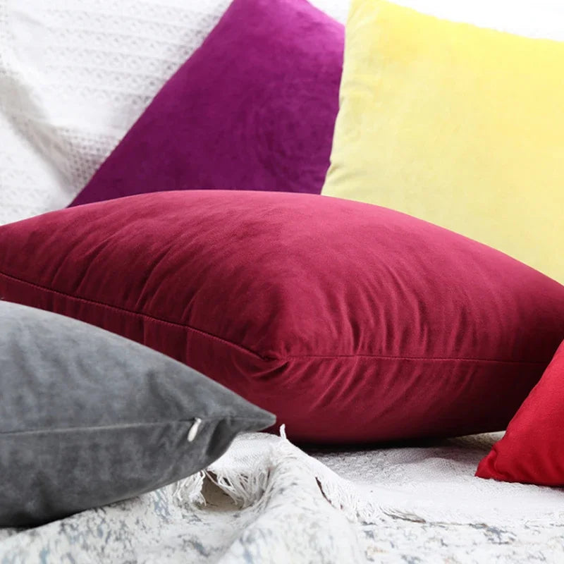 Kuddfodral i sammet – 45 × 45 cm