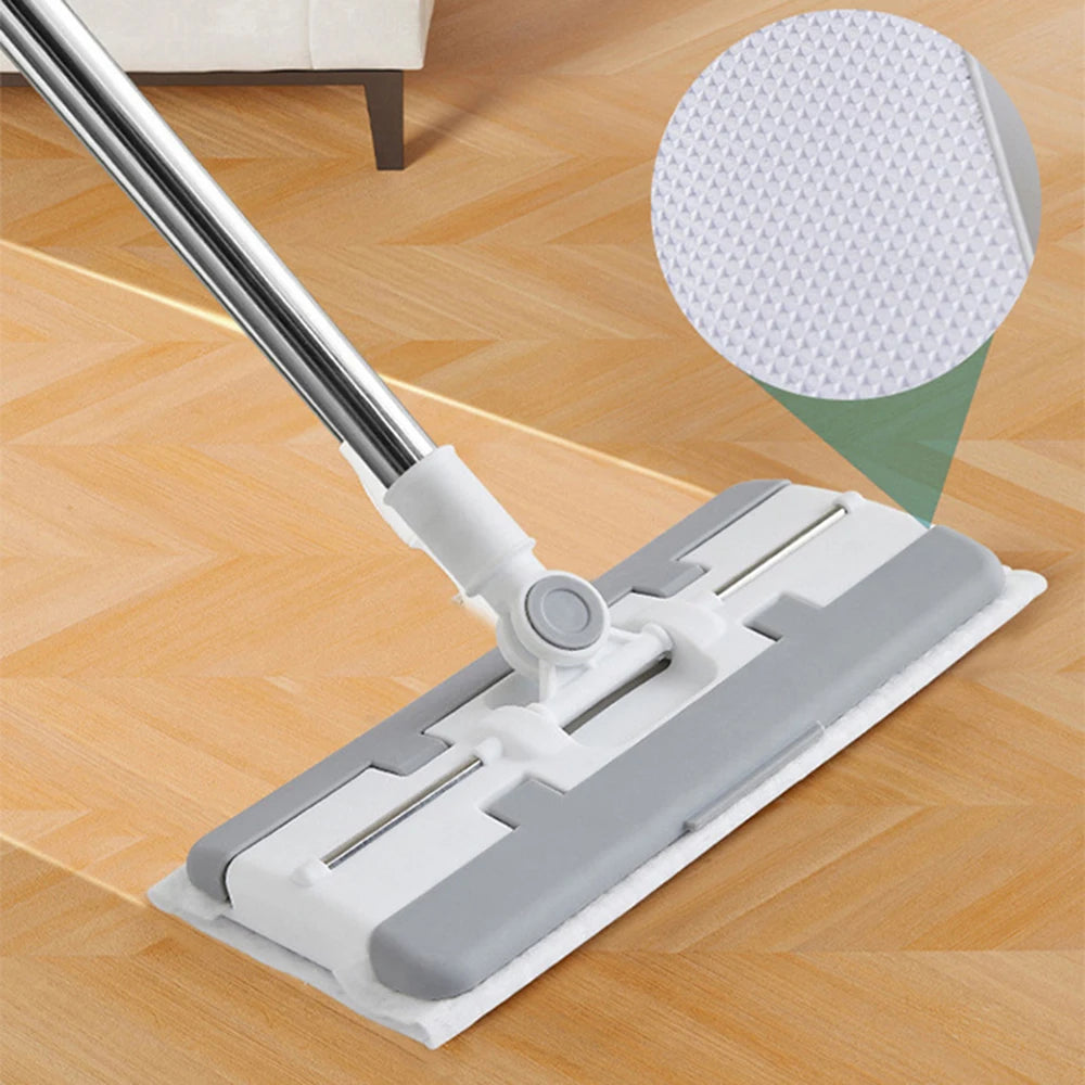 Platt mikrofibermopp med 360° huvud – bild 2