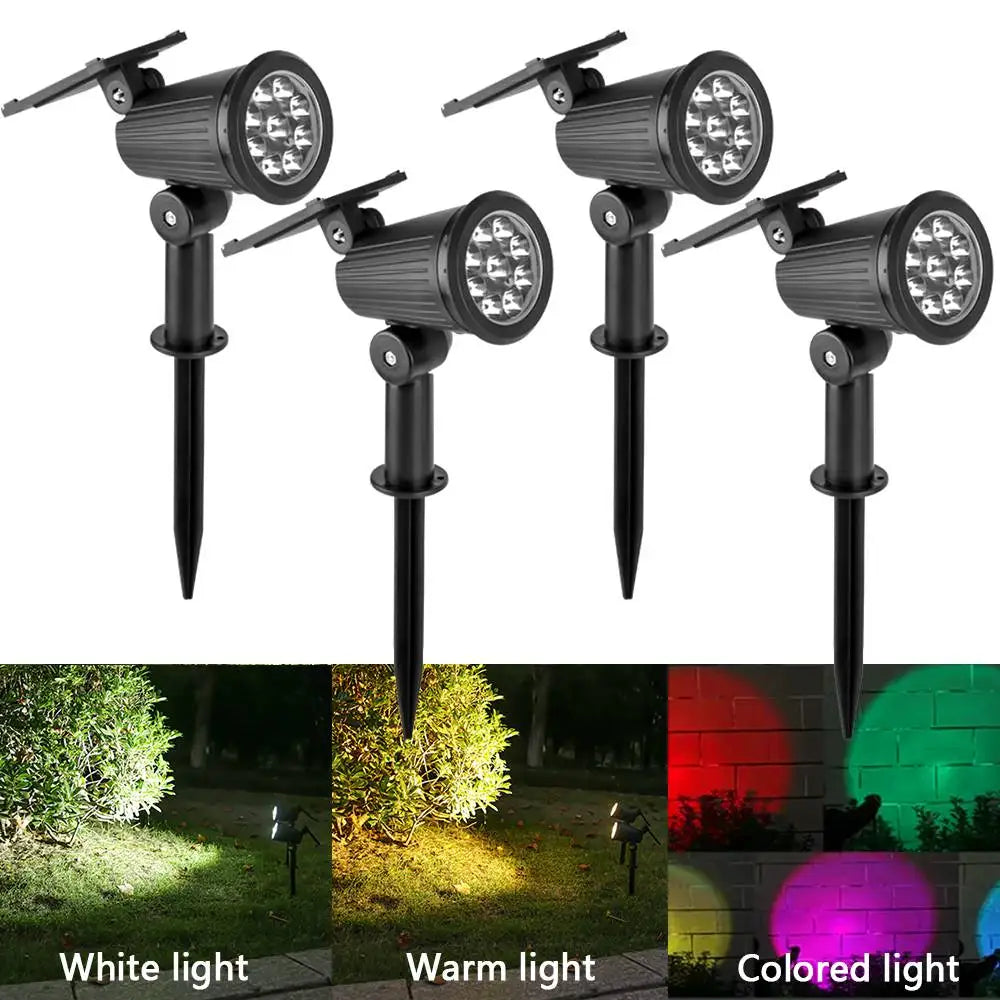 Solcellsdriven spotlight för trädgården – 9 LED