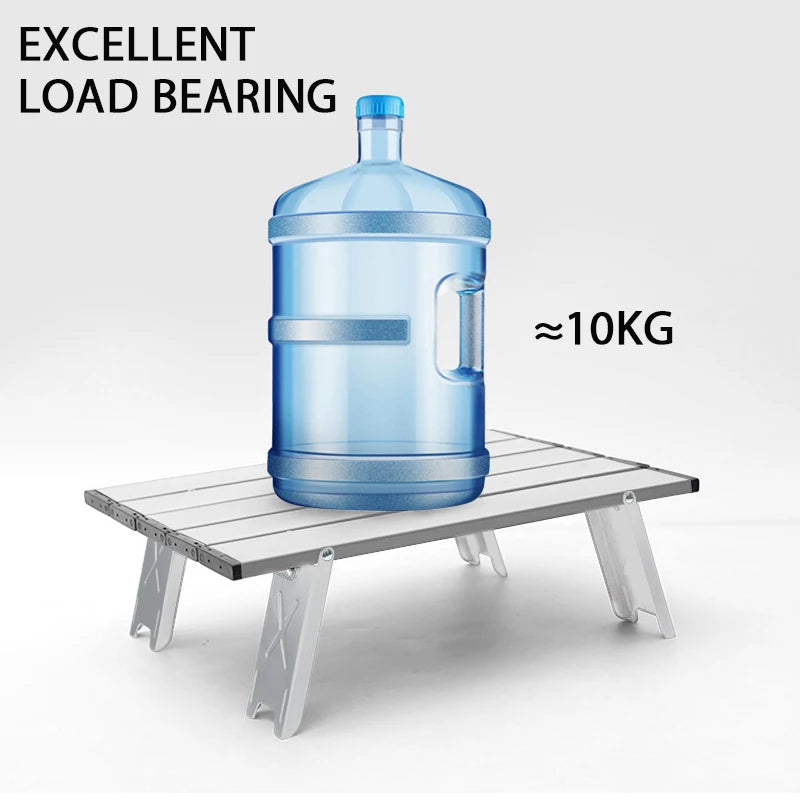 Hopfällbart campingbord i aluminium