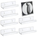 Självhäftande vägghyllor i akryl – 4-pack