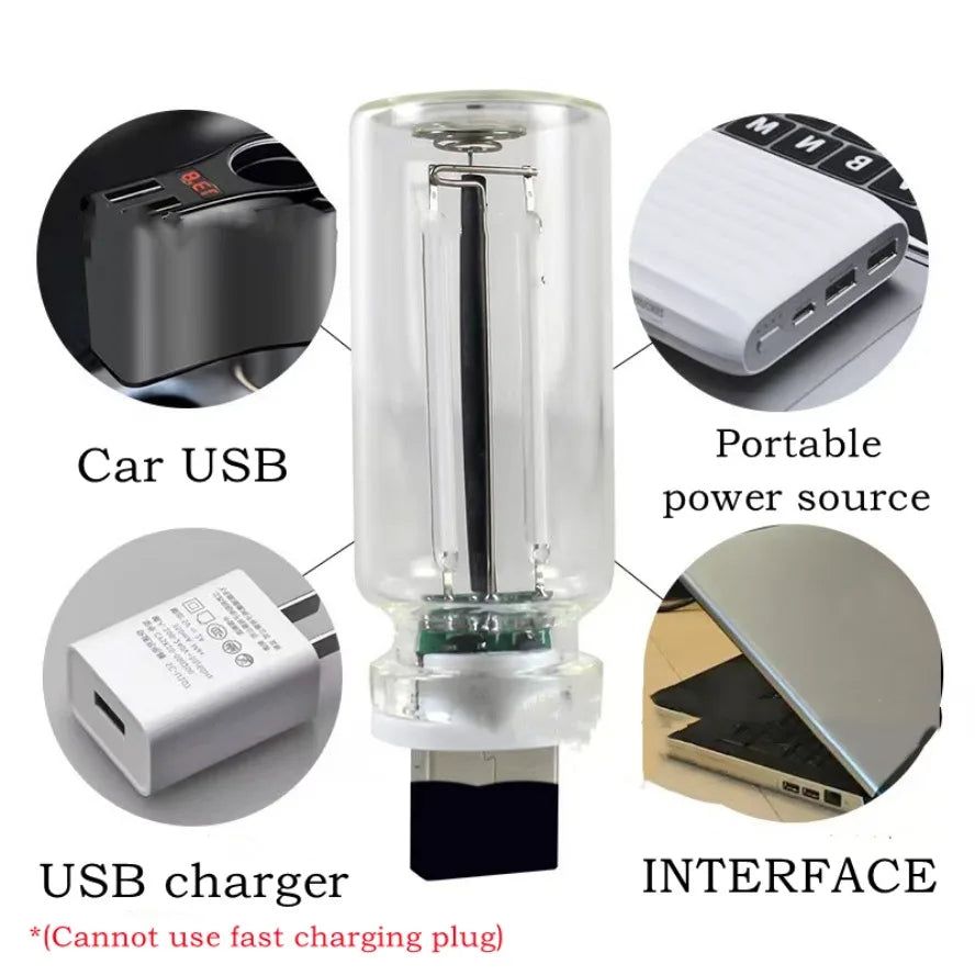 Retro glödlampa med USB och touchdimmer