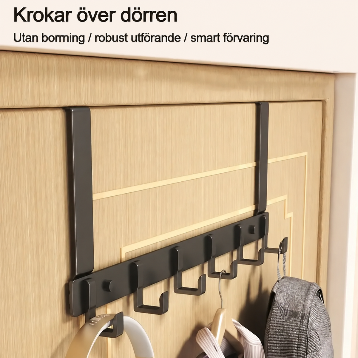 Dubbla dörrkrokar – 6-pack