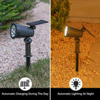 Solcellsdriven spotlight för trädgården – 9 LED