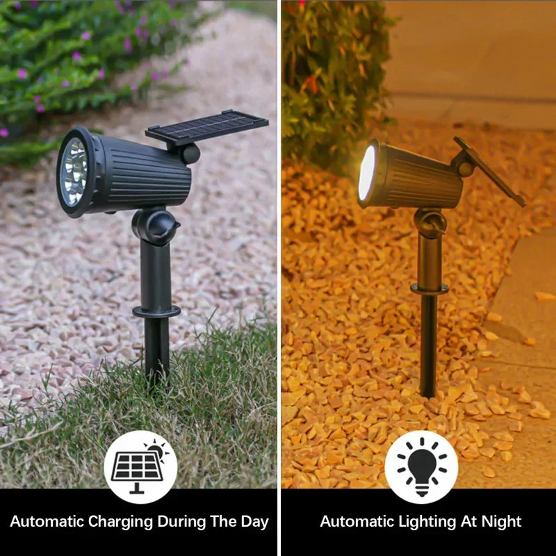 Solcellsdriven spotlight för trädgården – 9 LED