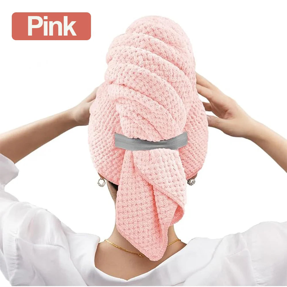 Hårhandduk i mikrofiber – snabbtorkande turban