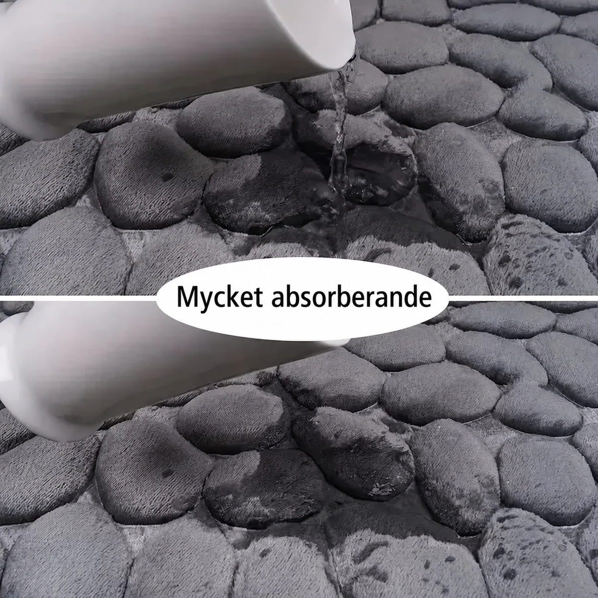 Absorberande badrumsmatta i mikrofiber