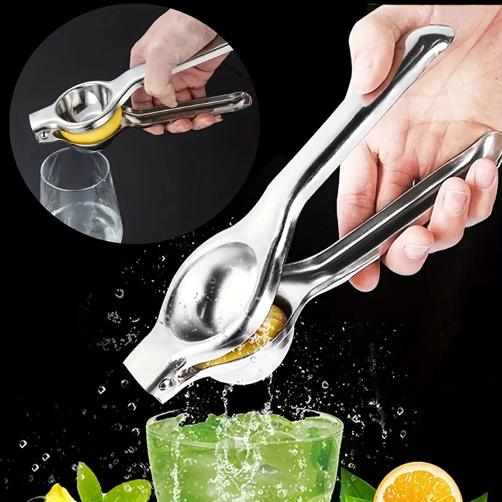 Citruspress i rostfritt stål – kraftig