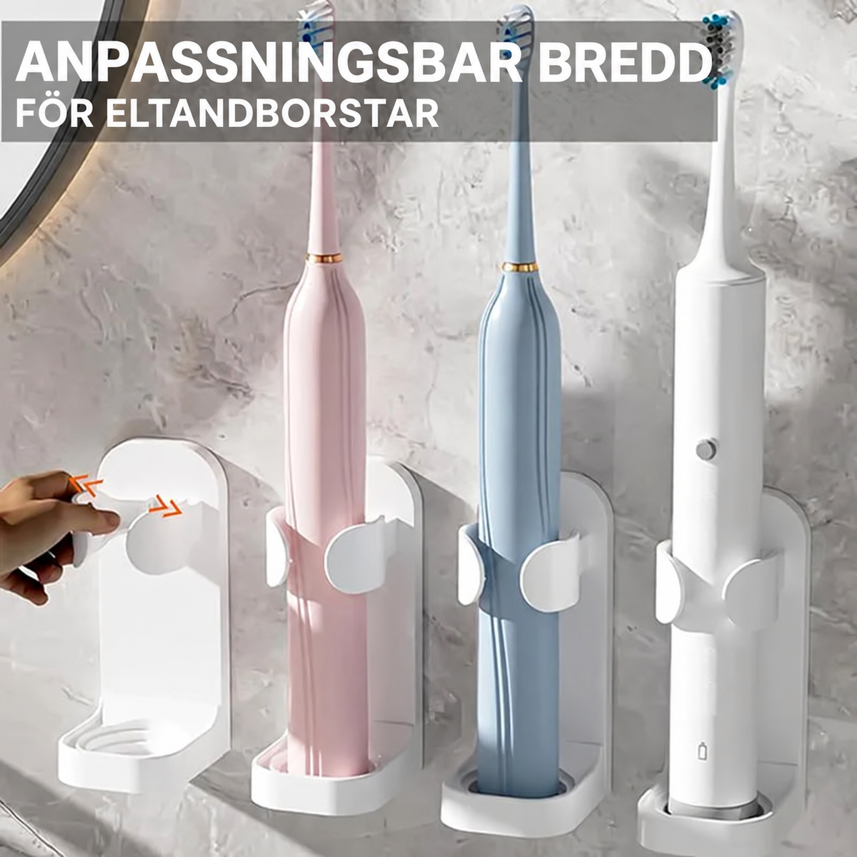 Självhäftande tandborsthållare
