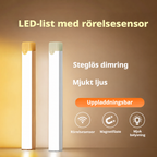 Uppladdningsbar LED-list med rörelsesensor