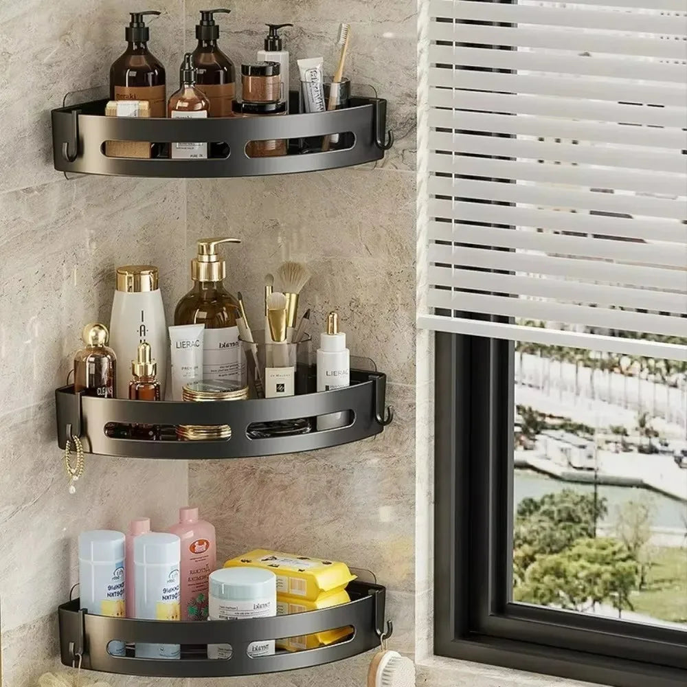 Självhäftande hörnhylla för dusch – 2-pack – bild 2