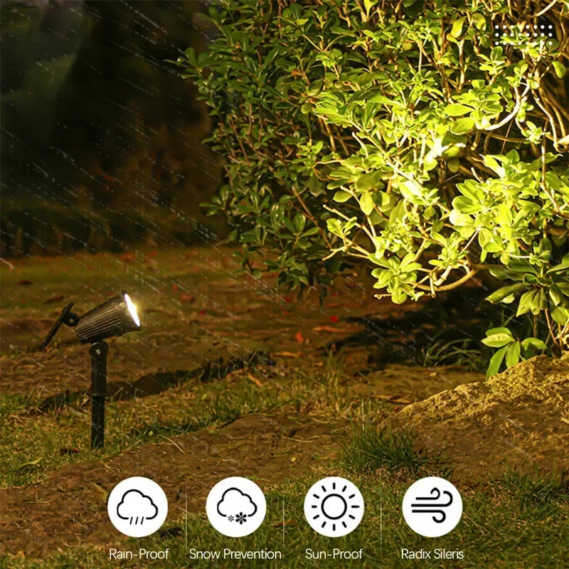 Solcellsdriven spotlight för trädgården – 9 LED
