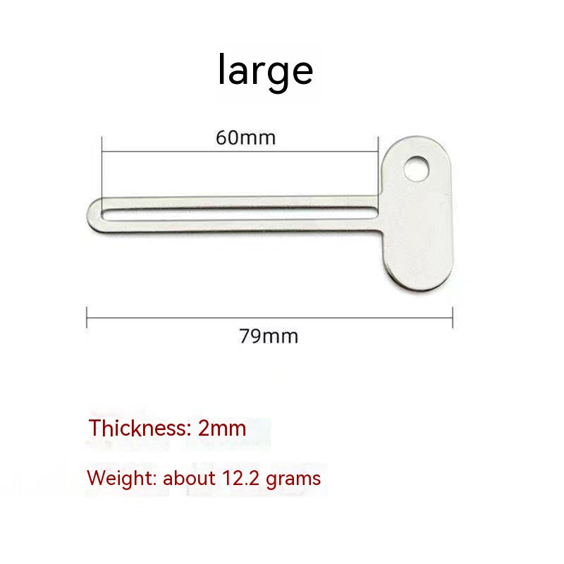 Måttbild för tubnyckel: cirka 79 mm lång och 60 mm långt spår